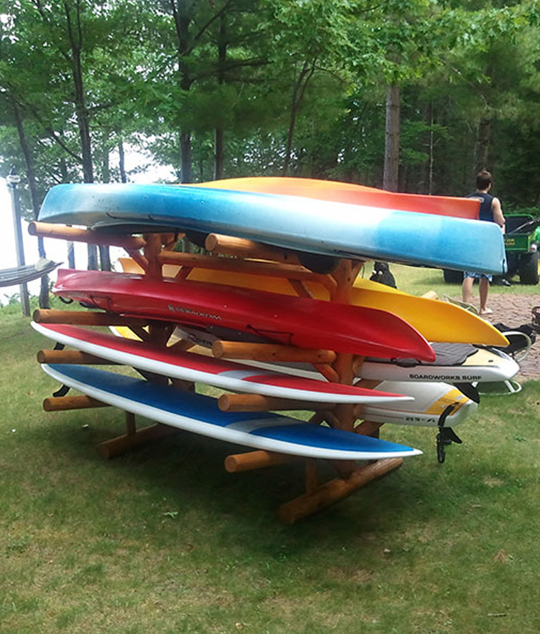 Heavy Duty Aluminum Wall Mount Kayak Storage Rack for 3 Kayaks or Canoes Outdoor 