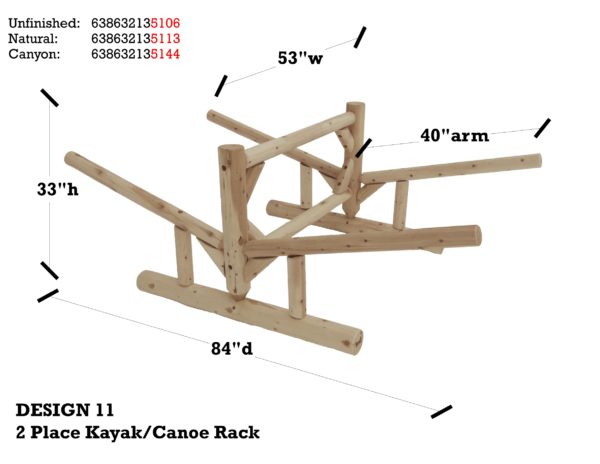 2 Place Kayak / Canoe Rack – Double Sided - Image 5