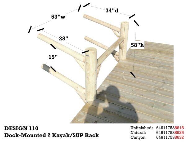 Dock-Mount 2 Kayak SUP Rack - Image 8