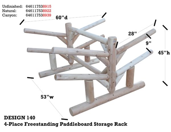 4-Place Stand Up Paddle Board Storage Rack - Image 5