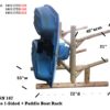 2-Place 1-Sided Canoe and Kayak + Paddle Boat Rack - Image 9
