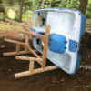 paddle boat storage at resort