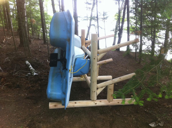 2-Place 1-Sided Canoe and Kayak + Paddle Boat Rack - Image 7
