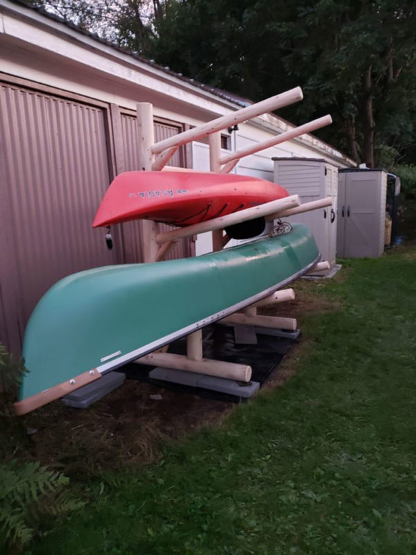 BEST SELLER: 3 Place Kayak / Canoe Rack – Single Sided - Image 5