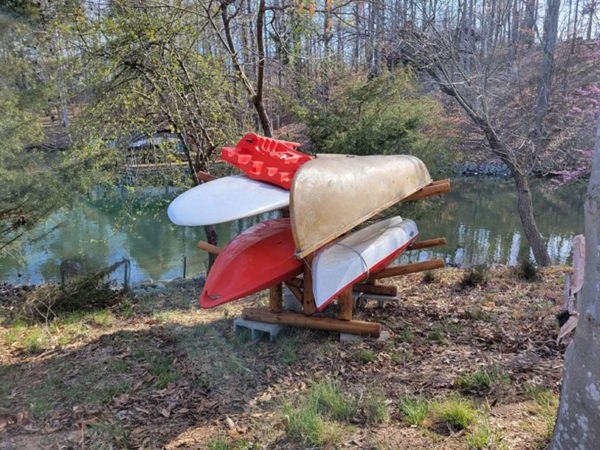 BEST SELLER: 4 Place Kayak / Canoe Rack – Double Sided - Image 15
