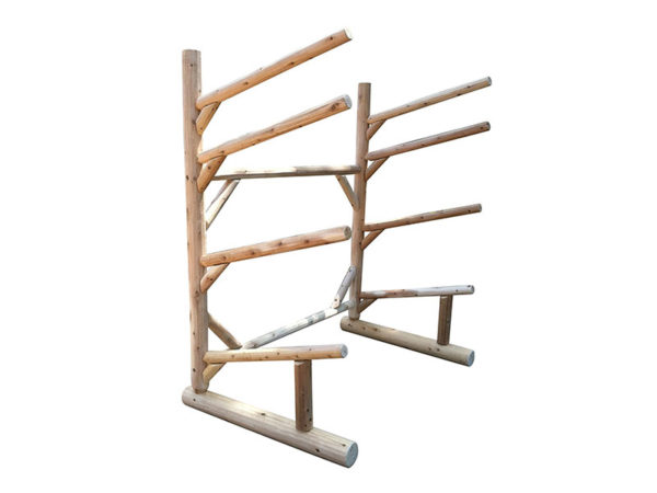 4-Place 1-Sided 3 Canoe + 1 SUP Wooden Rack