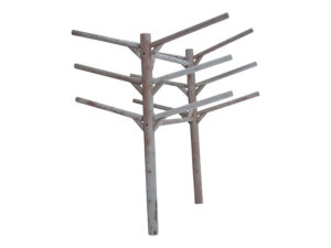 6-Place Canoe Rack Buried In Ground