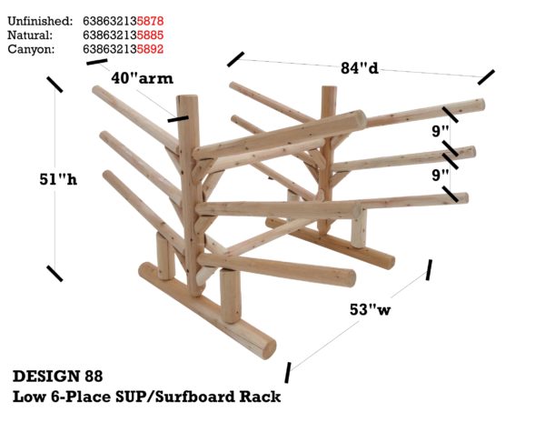 Low 6-Place SUP and Surfboard Rack - Image 5