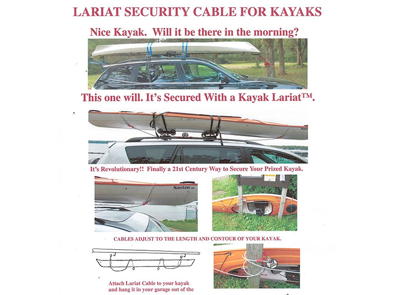 Log Kayak Rack Lariat Security Cables Kit | Kayak Security