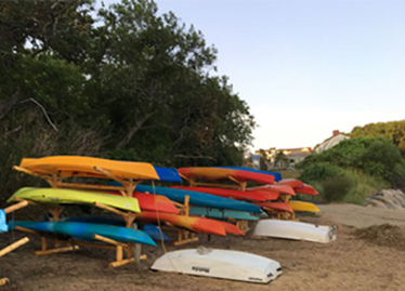 Canoe & Kayak Rack | Freestanding - Made with 100% Cedar Logs