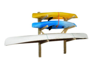 Dock-Mount 1 Canoe + 2 Kayak SUP Rack