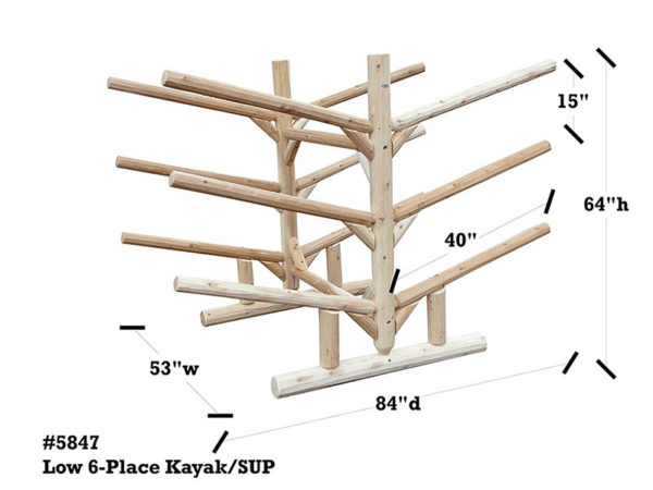 Low 6 Place Kayak / SUP Rack - Image 5