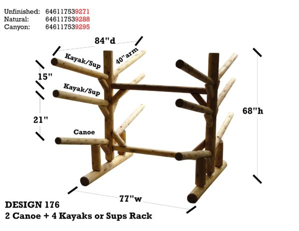 2 Canoe + 4 Kayak/SUP Rack - Image 6