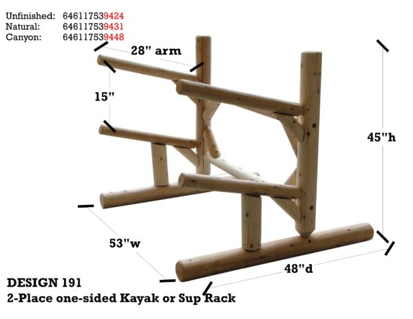 2-Place 1-Sided Kayak/SUP Rack - Image 7