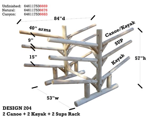2 Canoe + 2 Kayak + 2 SUPS Rack - Image 4