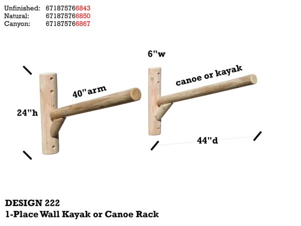 1-Place Wall Kayak/Canoe Rack - Image 4