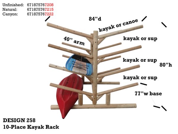 10-Place Kayak Rack - Image 8