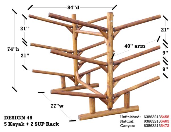 5 Kayak + 2 SUP Rack - Double Sided - Image 5