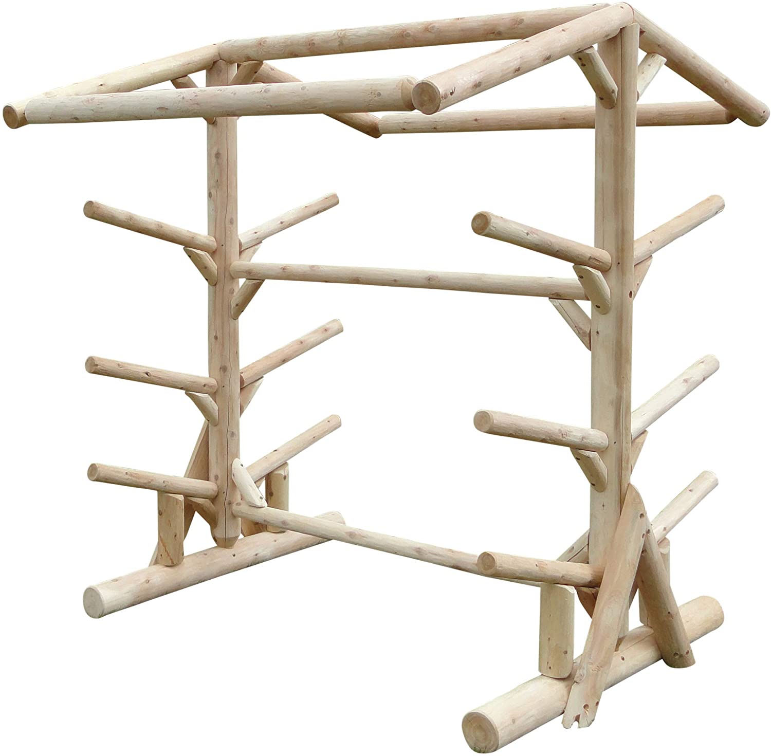 6 Place Freestanding Kayak Rack w/ Roof Frame | Outdoor Kayak Storage