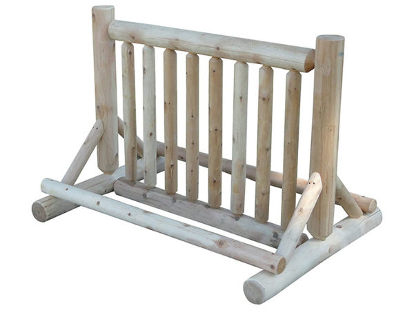 9 Place Log Bike Rack