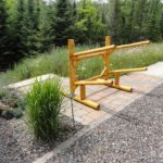 Single Sided Log Kayak Rack Assembled