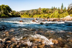 Kayak Rapids in American River, CA